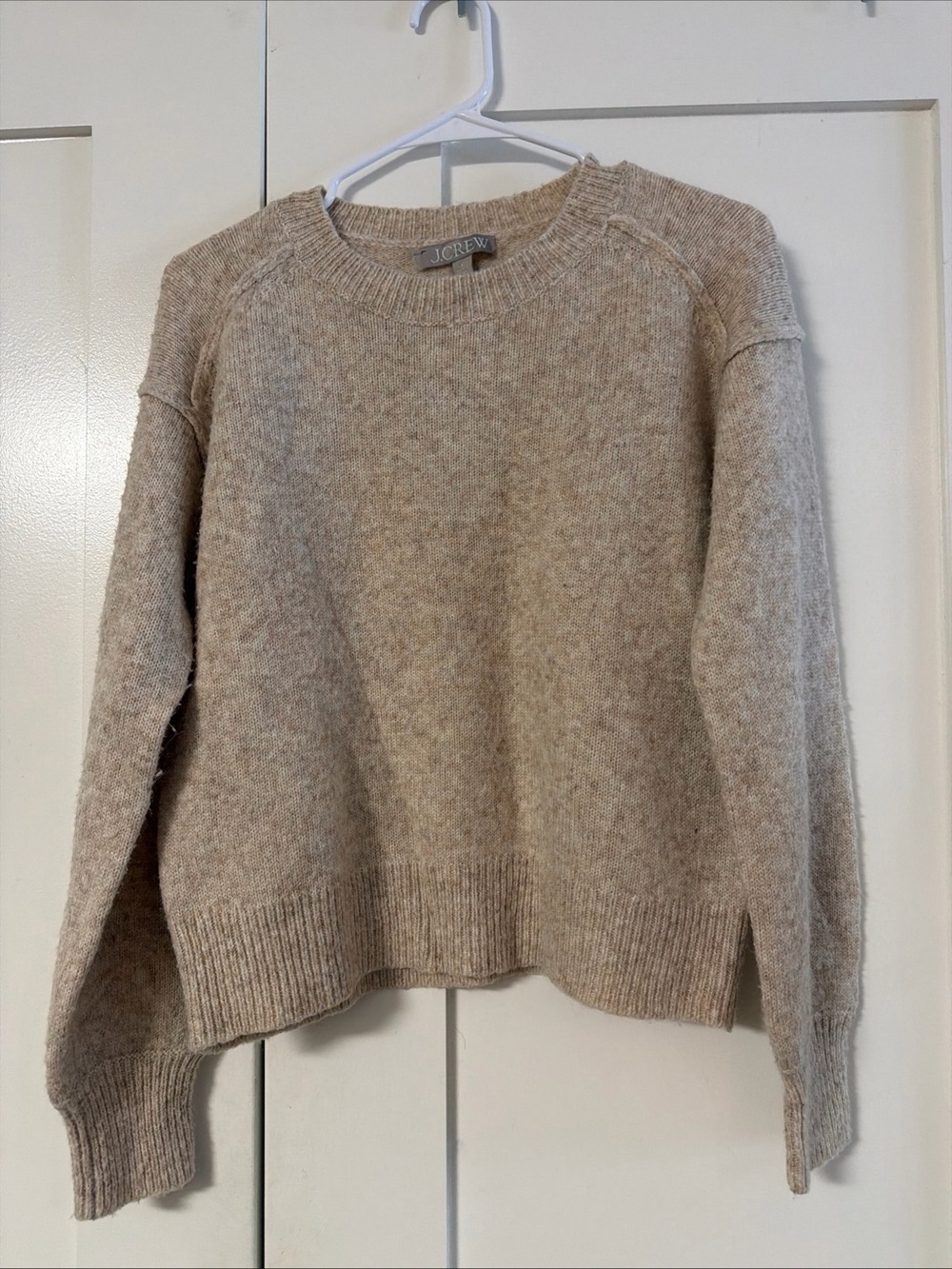 J. Crew Tan Crewneck Pullover Sweater